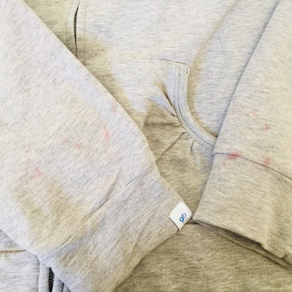 GAP Body Hooded Zip Jacket With Pockets & Ribbon Trim Detailing Grey Size Large - Picture 5 of 7